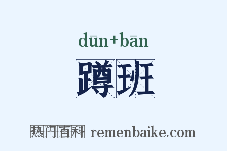 蹲班是什么意思的图片